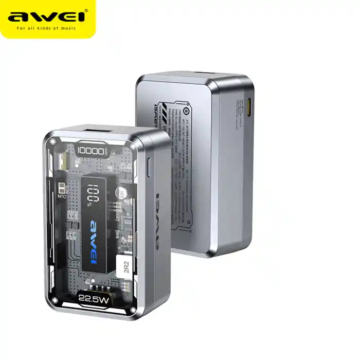 Awei P111K 10000mAh 22.5W Transparent Super Fast Charging Mini Power Bank